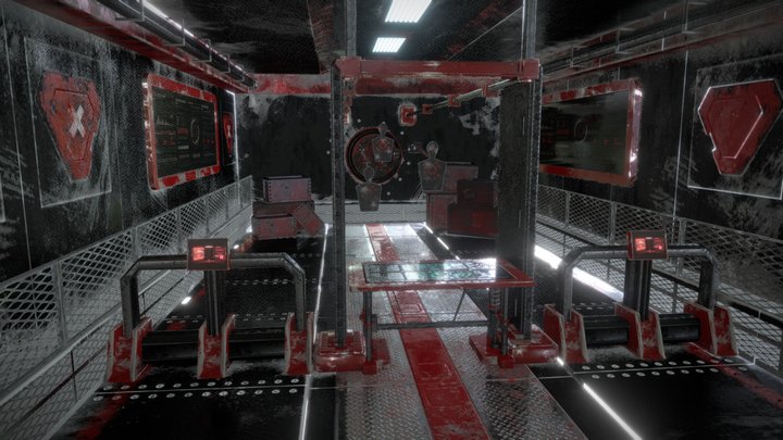 Winter Shooting Range 3D Model
