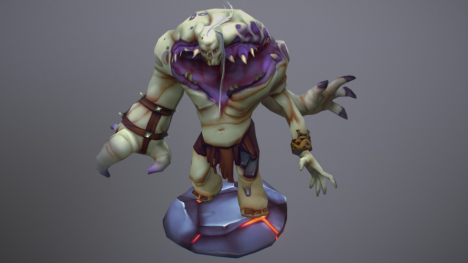 Threehand monster - 3D model by Kate.Grekovich [e619b71] - Sketchfab