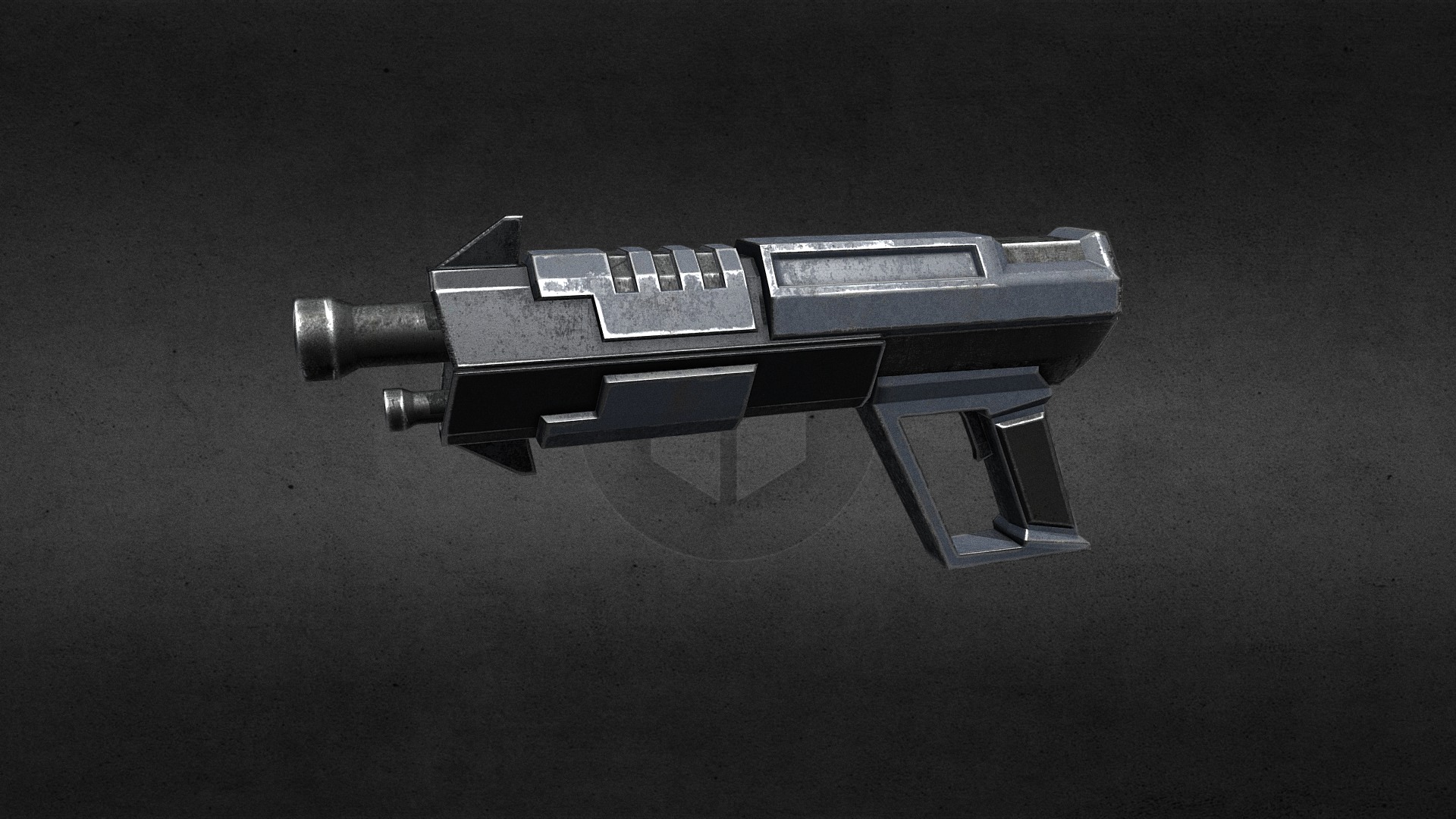 3D model Sci-fi Pistol - This is a 3D model of the Sci-fi Pistol. The 3D model is about a black and silver toy.