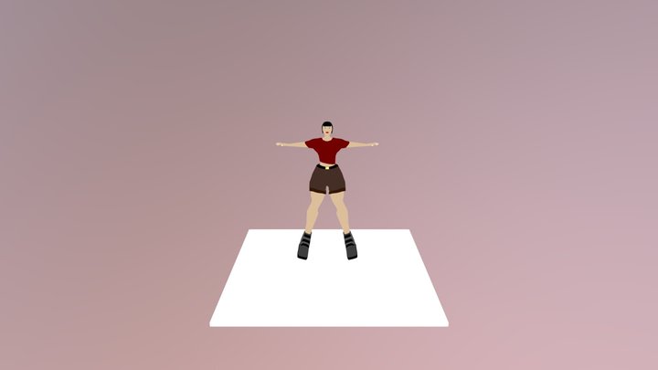 Adventure Girl 3D Model