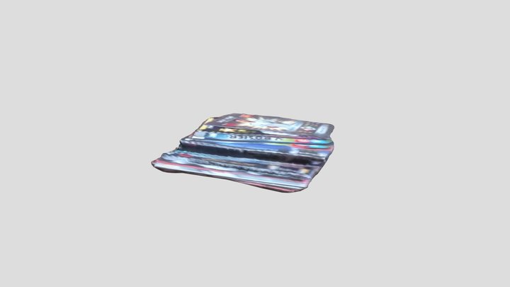 Football players Card Game 3D Model