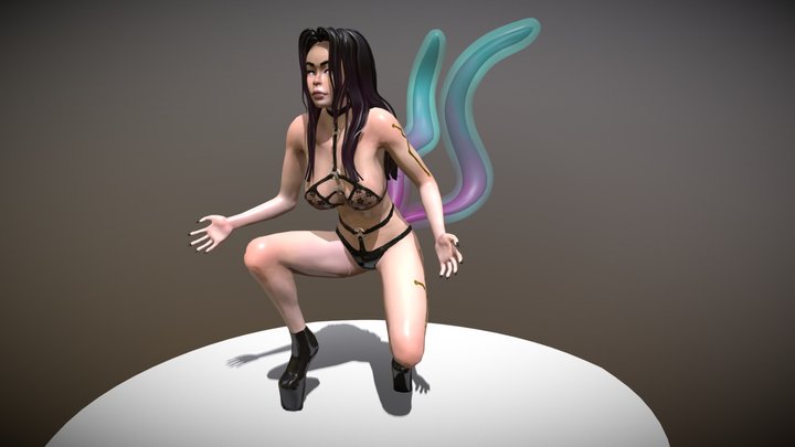 Cyber Kitsune 3D Model