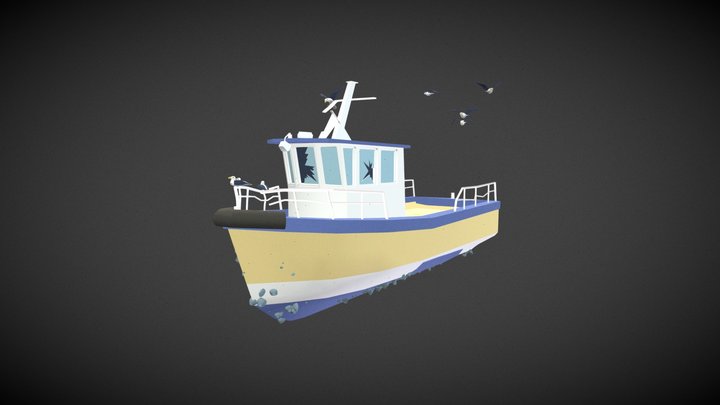 Broken boat 3D Model