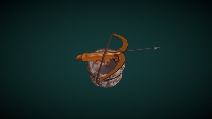 Animated Crossbow 3D Model
