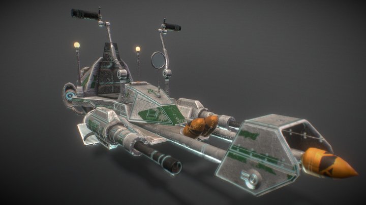 Mandalorian Concept Speeder 3D Model