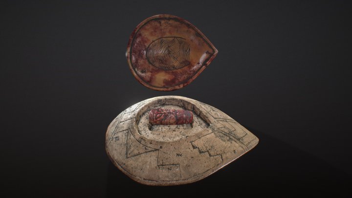 Vimana with alien pilot and fingerprint | Mexico 3D Model