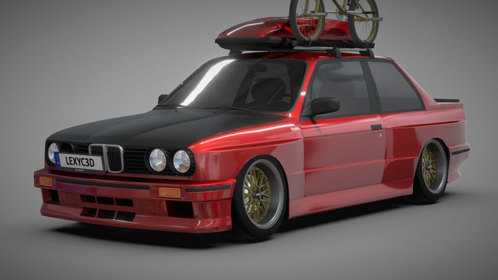BMW M3 Coupe (E30) [stance style] 3D Model