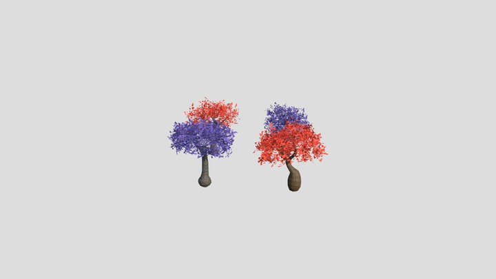 Magic Forest Trees 3D Model