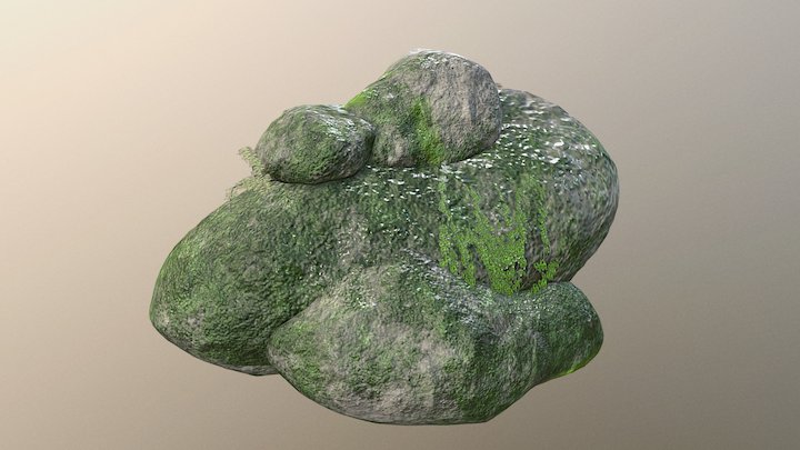 Rock Moss Physically Bassed 3D Model