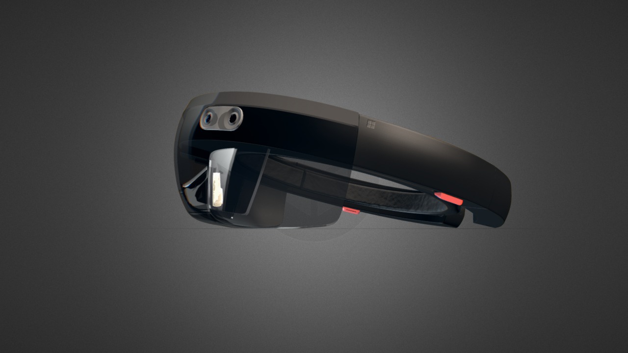 3D model Microsoft HoloLens [January 2015] - This is a 3D model of the Microsoft HoloLens [January 2015]. The 3D model is about a black and white car.