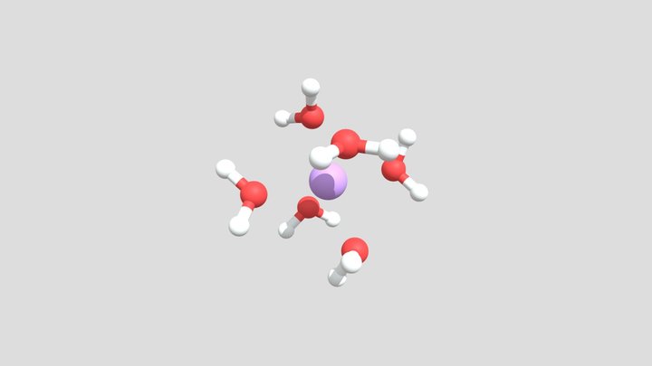 Hydrated sodium ion 3D Model
