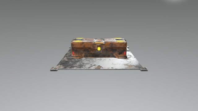Textured Crate 3D Model
