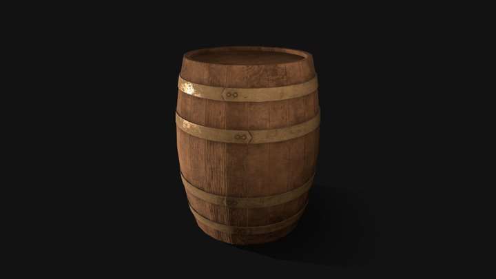 Wooden barrel 3D Model