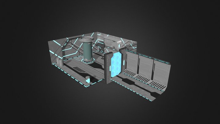 Trim Sheet SciFi Scene 3D Model
