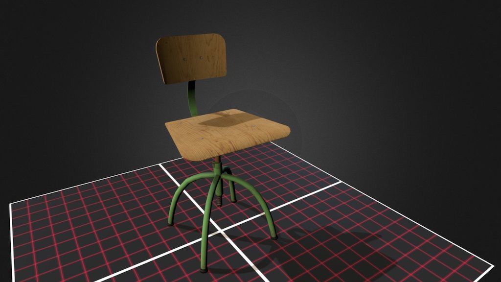 3D_Prop_GreenChairDDR