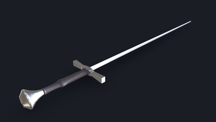 Estoc Thrusting Sword 3D Model