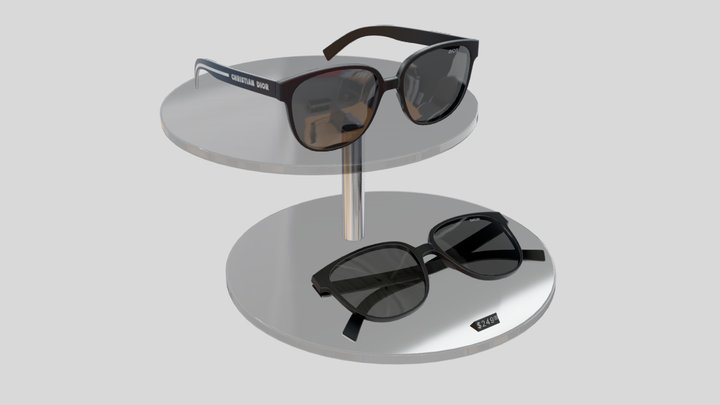 Dior / Sunglasses Flag 1 Black 3D Model