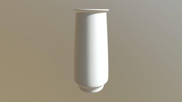 高筒陶瓷瓶 3D Model