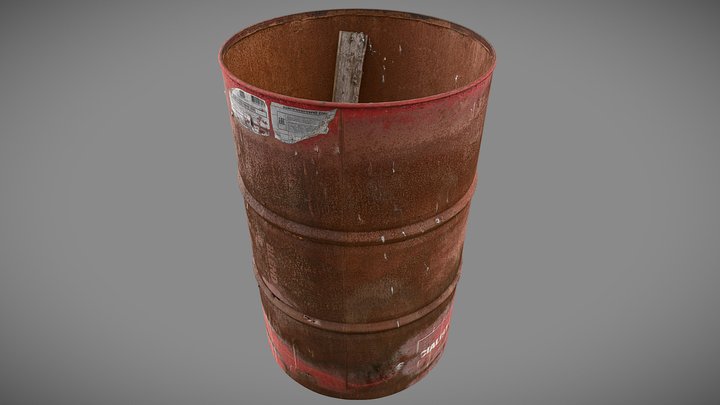 Oil barrel scan No. 1 3D Model