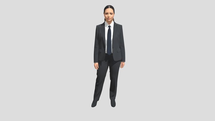 Portrait of a Businesswoman in a Suit – Modello 3D gratuito STL