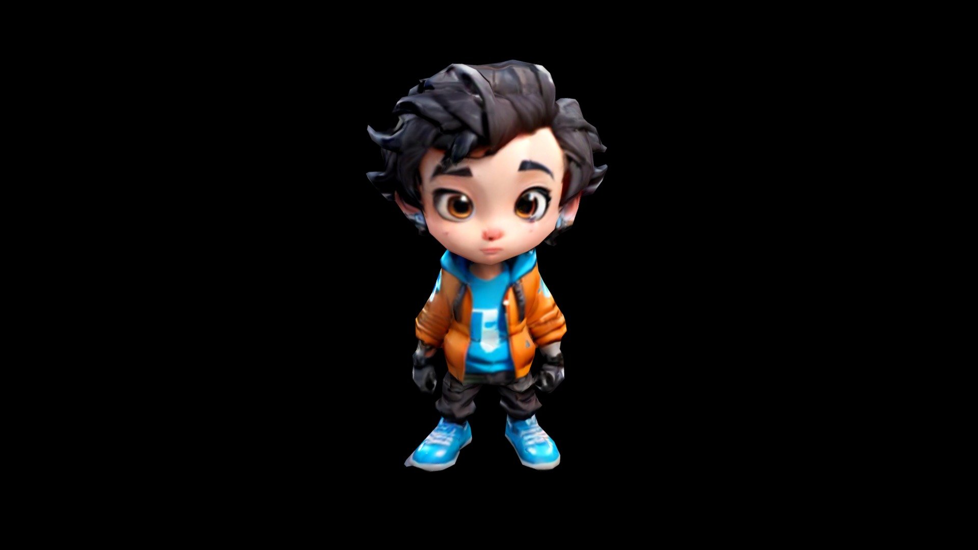 Cartoon character representation with anime styl - Download Free 3D ...