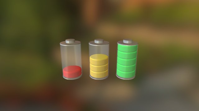 Batteries 3D Model
