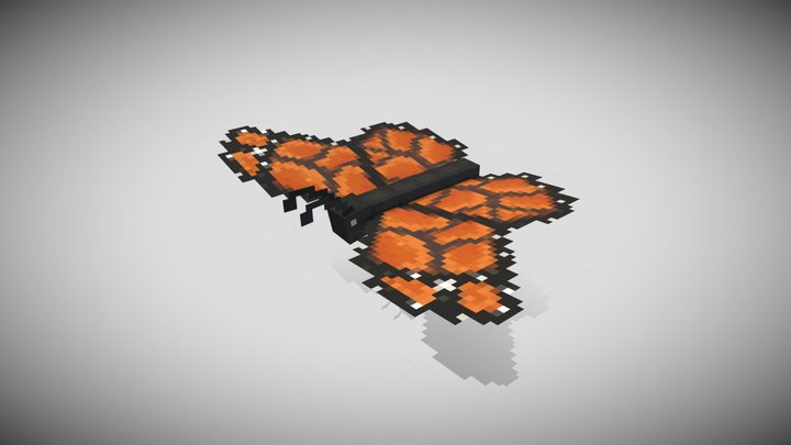 Orange butterfly 3D Model