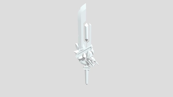 Stylized crystal sword 3D Model