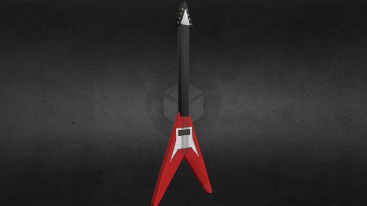 Bonnie's beta Guitar (FNaF VR) – Gratis 3D-model STL