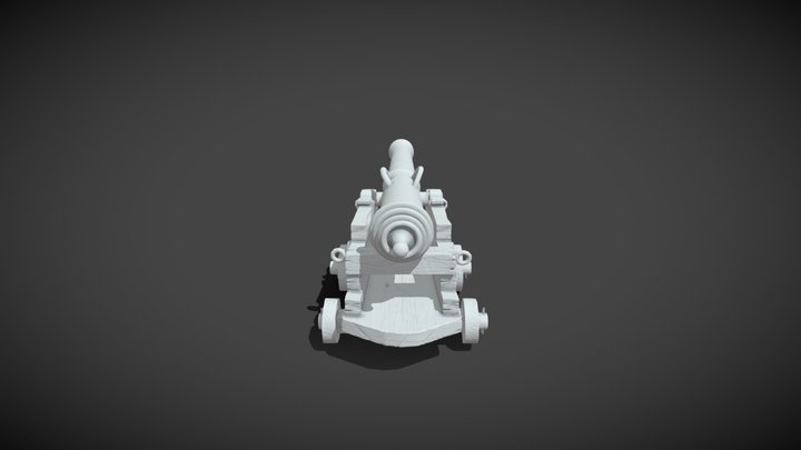 DECIMATED CANNON 3D Model
