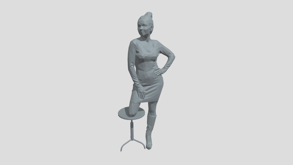 Lowpoly Female Standing