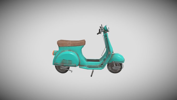 Vespa Scooter 3D Model