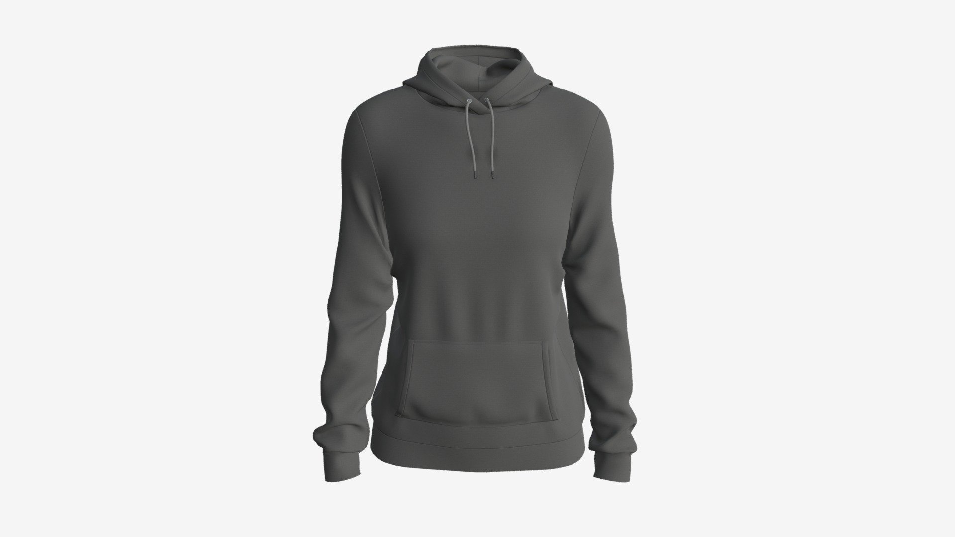 Hoodie with Pockets for Women Mockup 01 Black - Buy Royalty Free 3D ...