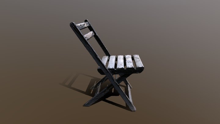 Worn Garden Chair - Photogrammetry 3D Model
