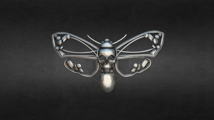 Silver moth 3D Model