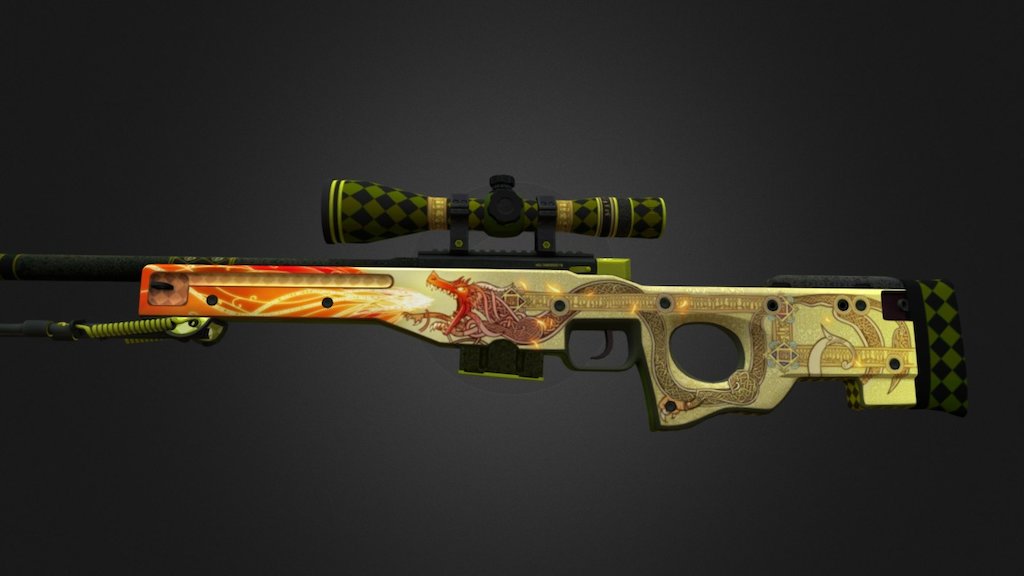 AWP | Dragon Lore - 3D model by CS2Items.pro (@csgoitems.pro) [e633e9b ...