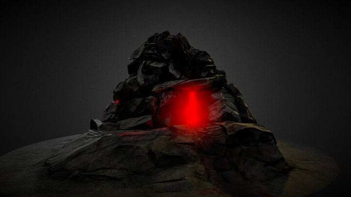 Dark-side cave 3D Model