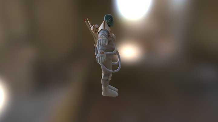 Alien Astronaut 3D Model