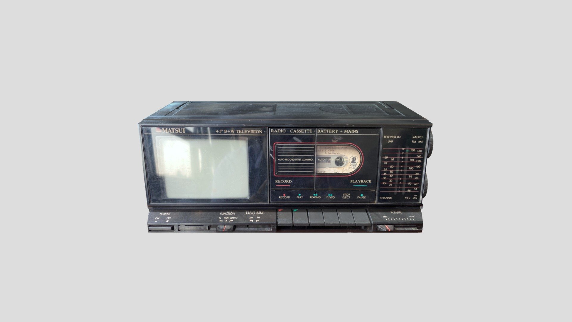 RADIO-TV-CASSETTE RECORDER 本体 1977 MATSUI MCR535 Radio TV Cassette Recorder - 3D model by
