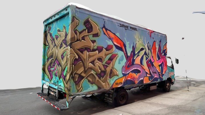 Truck Graffiti - Brooklyn NYC #graffiti Jan 2023 3D Model