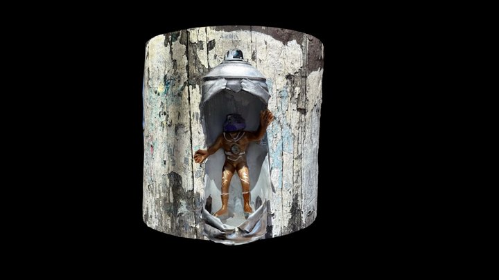 Lata de aerosol con muñeco – Modello 3D gratuito STL