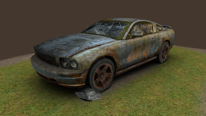 Dilapidated Mustang 3D Model