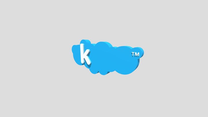 3d logo quiz Skype asset 3D Model