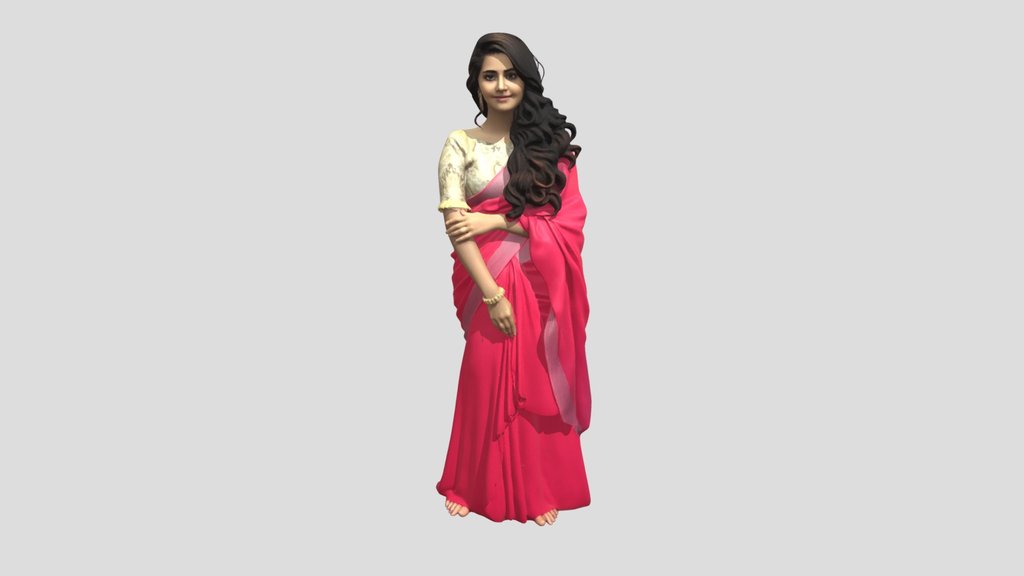 Elegance in a Pink Saree