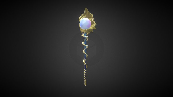 Shell Staff 3D Model
