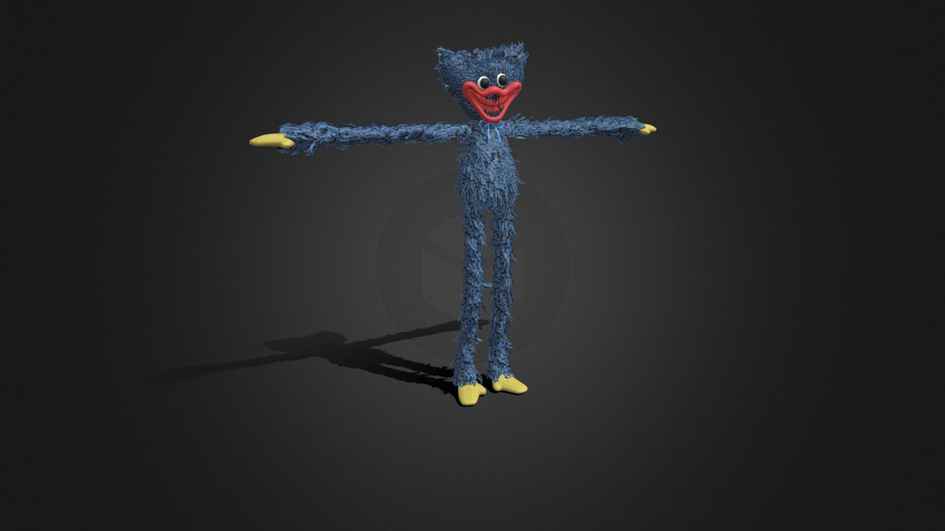 STL file Poppy Playtime - Huggy Wuggy Textured Huggy 🎮・Template to  download and 3D print・Cults