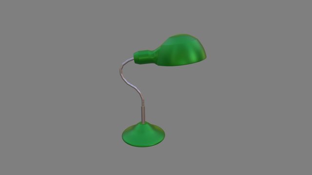 3D Model Green Lamp Hard Surfaces 3D Model