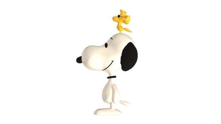 Snoopy and Woodstock (Peanuts) 3D Model