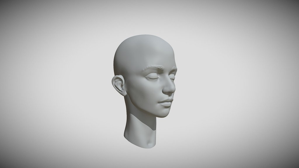 Stylized Female Head Speed Sculpt