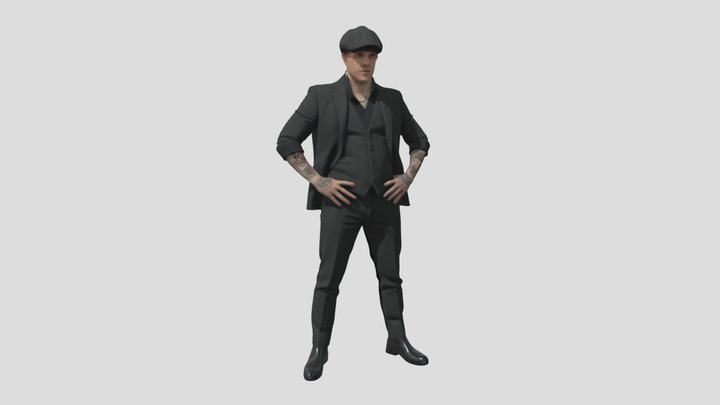 English Gangster Character Peaky Blinders Style – Kostenloses 3D-Modell STL